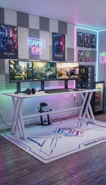 XMAX NEXAR Oyuncu Masası – Beyaz MDF Bilgisayar ve Gaming Masa