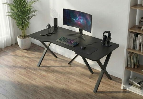 XMAX NEXAR Oyuncu Masası – Siyah MDF Bilgisayar ve Gaming Masa