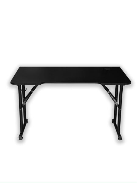 JetKur Siyah Bilgisayar Oyuncu Masası 200x70cm Sallanmaz Metal Ayaklı - Pratik Kurulum