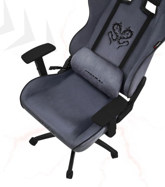 / Rio Balerion Terletmez Kadife Kumaş Antrasit Gaming Oyuncu Koltuğu / 120 Kg Taşır