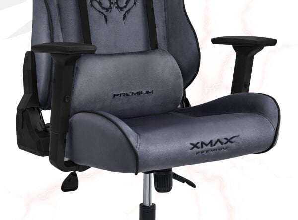 / Rio Balerion Terletmez Kadife Kumaş Antrasit Gaming Oyuncu Koltuğu / 120 Kg Taşır