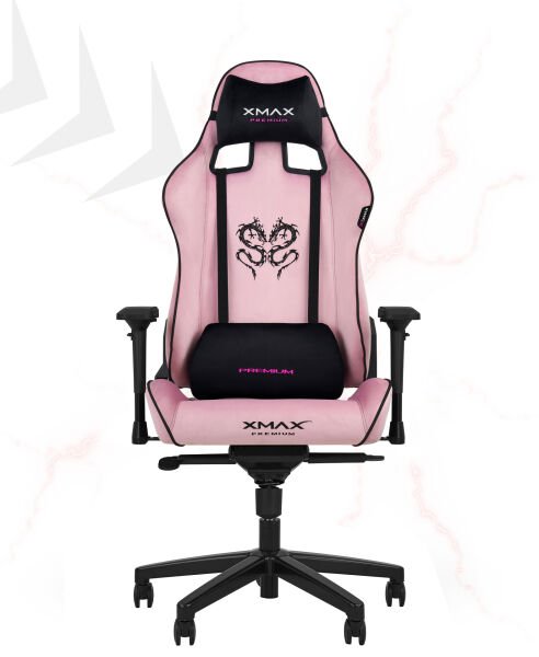 XMAX-Pro / Rio Plus Balerion 4D Kol Orijinal Yarasa Mekanizmalı Pembe Oyuncu Koltuğu / 150 KG TAŞIR - KOL PEDİ VE PUF HEDİYELİ