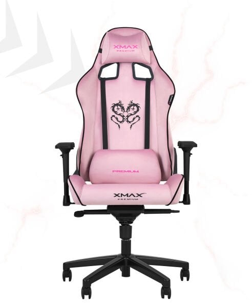 XMAX-Pro / Rio Plus Balerion 4D Kol Orijinal Yarasa Mekanizmalı Pembe Oyuncu Koltuğu / 150 KG TAŞIR