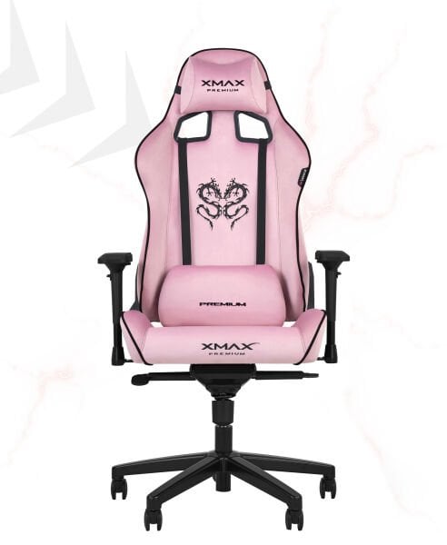 XMAX-Pro / Rio Plus Balerion 4D Kol Orijinal Yarasa Mekanizmalı Pembe Oyuncu Koltuğu / 150 KG TAŞIR