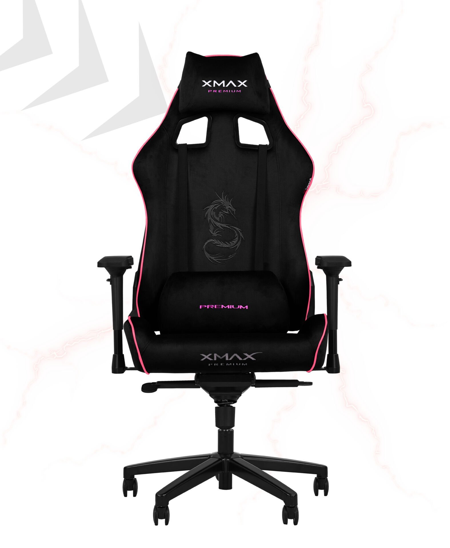 XMAX-Pro / Rio Plus Balerion 4D Kol Orijinal Yarasa Mekanizmalı Siyah Oyuncu Koltuğu / 150 KG TAŞIR