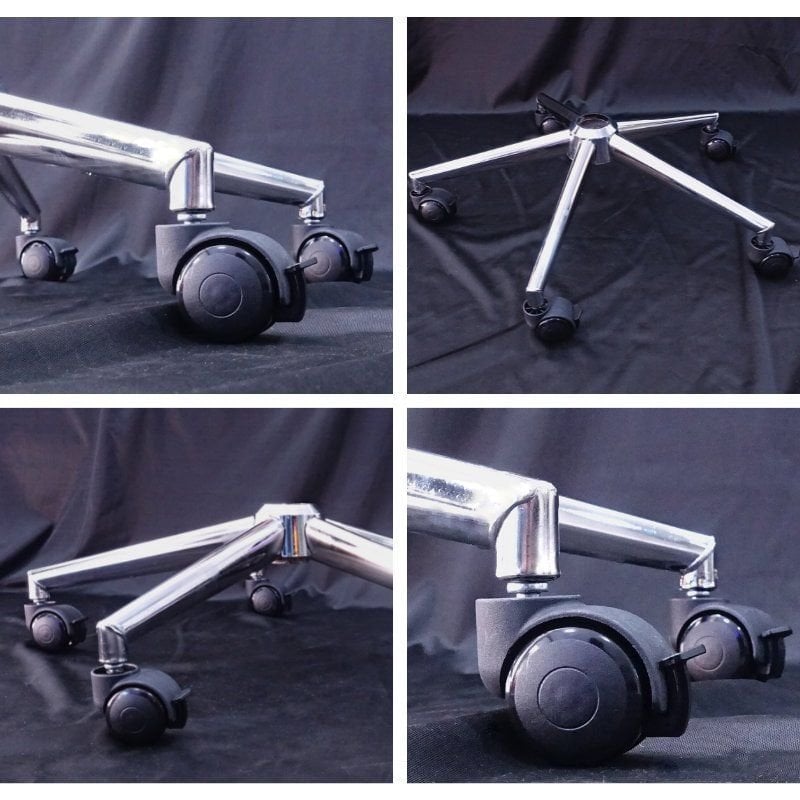 Oyuncu Koltuğuna Uygun Tekerlekleri Stop Özellikli Konik Krom Demir Ayak