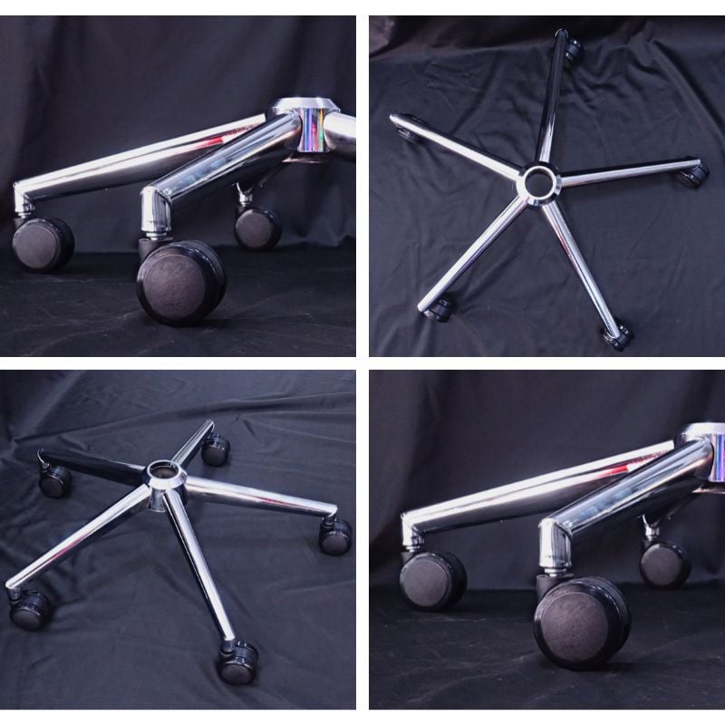 Oyuncu Koltuğuna Uygun Tekerlekleri Silikon Tabanlı Konik Krom Demir Ayak