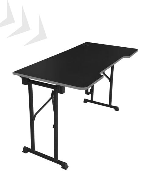 JetKur Siyah Bilgisayar Oyuncu Masası 120x75cm Sallanmaz Metal Ayaklı - Pratik Kurulum