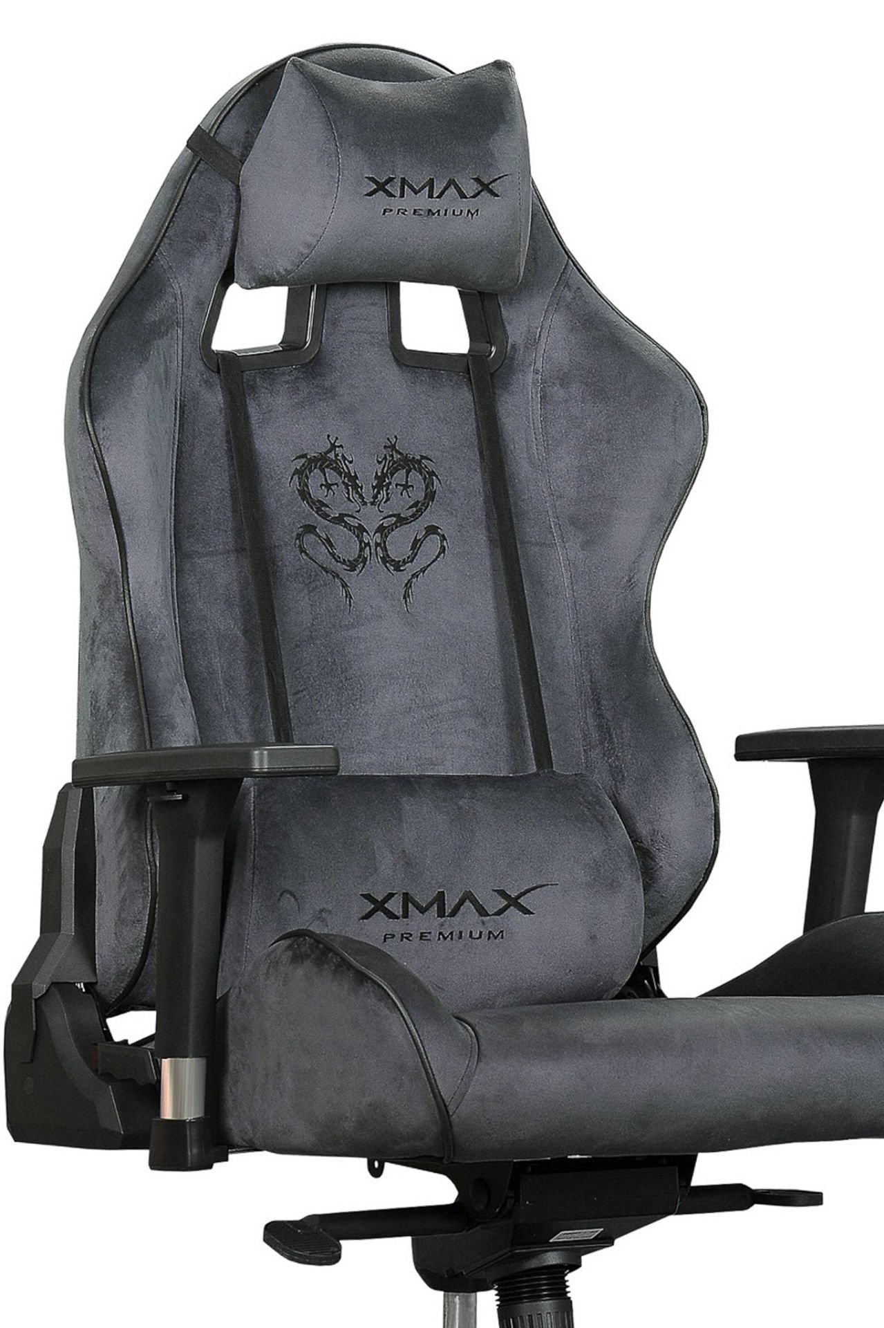 XMAX-Pro / Rio Balerion 4D Kol Orijinal Yarasa Mekanizmalı Antrasit Oyuncu Koltuğu / 130 KG TAŞIR - KOL PEDİ VE PUF HEDİYELİ