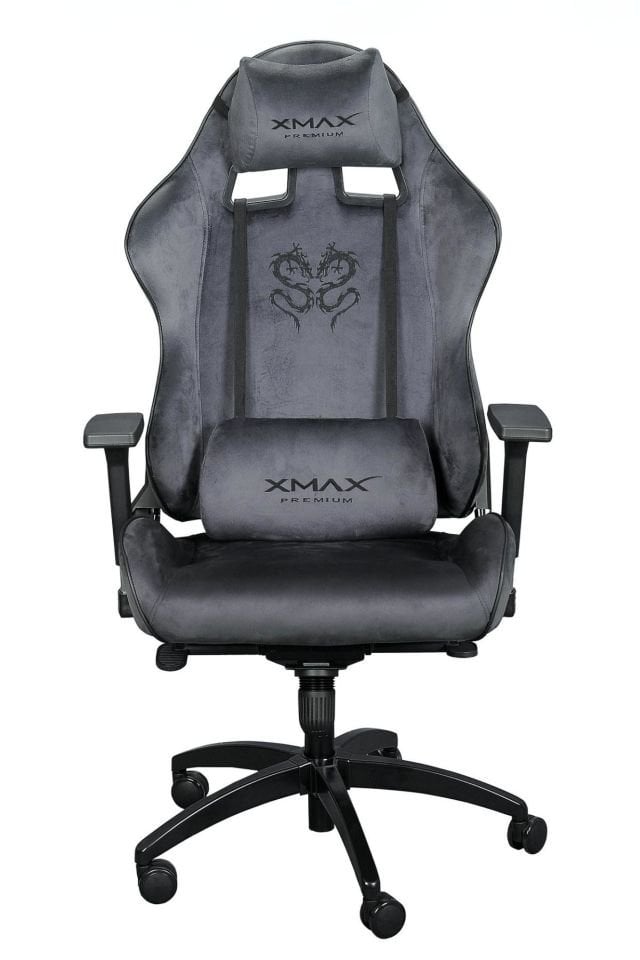 XMAX-Pro / Rio Balerion 4D Kol Orijinal Yarasa Mekanizmalı Antrasit Oyuncu Koltuğu / 130 KG TAŞIR - KOL PEDİ VE PUF HEDİYELİ