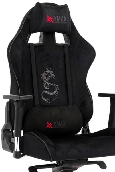XMAX-Pro / Rio Balerion 4D Kol Orijinal Yarasa Mekanizmalı Siyah Oyuncu Koltuğu / 130 KG TAŞIR - KOL PEDİ VE PUF HEDİYELİ