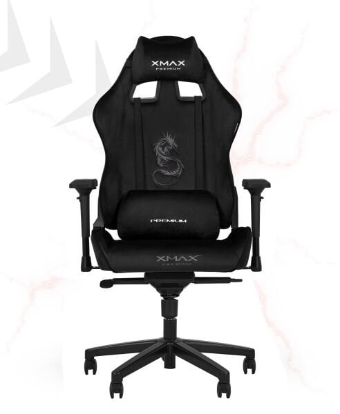 XMAX-Pro / Rio Balerion 4D Kol Orijinal Yarasa Mekanizmalı Siyah Oyuncu Koltuğu / 150 KG TAŞIR - KOL PEDİ VE PUF HEDİYELİ