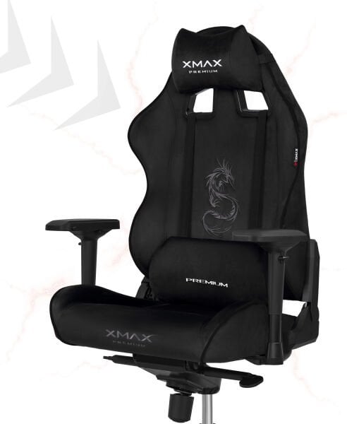 XMAX-Pro / Rio Balerion 4D Kol Orijinal Yarasa Mekanizmalı Siyah Oyuncu Koltuğu / 150 KG TAŞIR - KOL PEDİ VE PUF HEDİYELİ