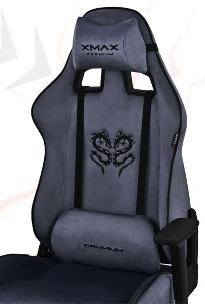 XMAX / Rio Plus Balerion Terletmez Kadife Kumaş Antrasit Gaming Oyuncu Koltuğu / 120 Kg Taşır