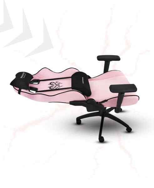 XMAX-Pro / Rio Balerion 4D Kol Orijinal Yarasa Mekanizmalı Pembe Oyuncu Koltuğu / 150 KG TAŞIR - KOL PEDİ VE PUF HEDİYELİ