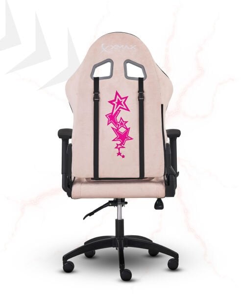 XMAX / Rio Love Açık Pembe Su İtici Lüks Kadife Şönil Kumaş Oyuncu Koltuğu / 120 KG Taşıma