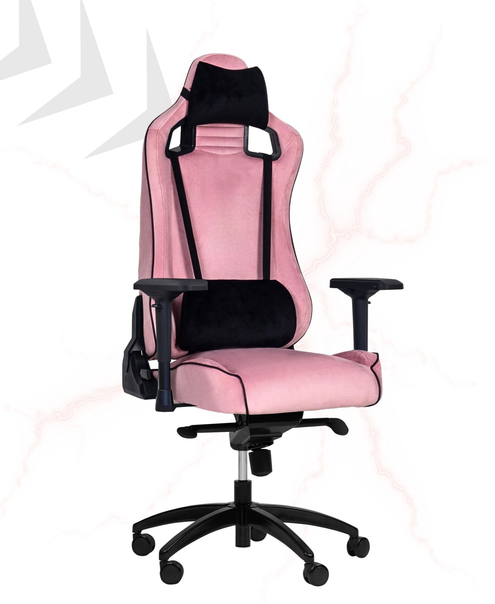 XMAX-Pro NO NAME / Maximus 4D Kol Orijinal Yarasa Mekanizmalı Pembe Oyuncu Koltuğu / 150 KG TAŞIR