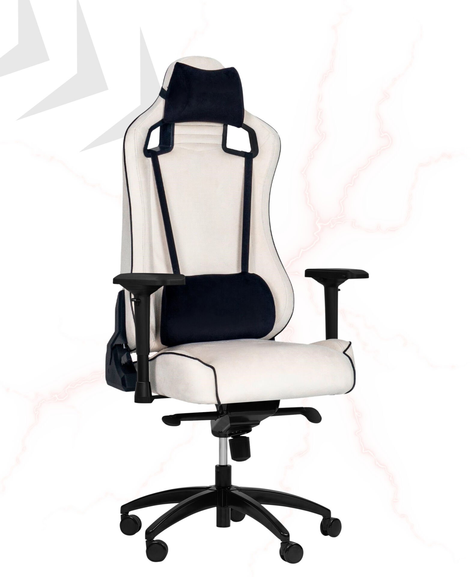 XMAX-Pro NO NAME / Maximus 4D Kol Orijinal Yarasa Mekanizmalı Beyaz Oyuncu Koltuğu / 150 KG TAŞIR