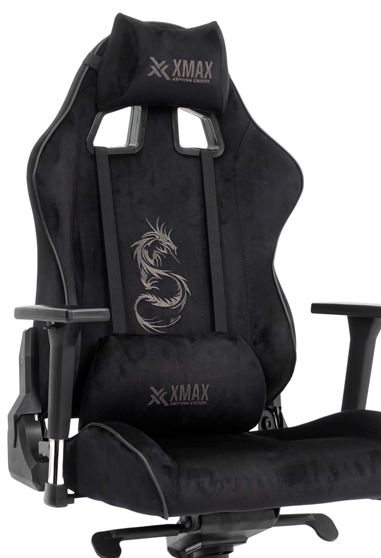 XMAX-Pro / Rio Balerion 4D Kol Orijinal Yarasa Mekanizmalı Siyah Oyuncu Koltuğu / 130 KG TAŞIR - KOL PEDİ VE PUF HEDİYELİ