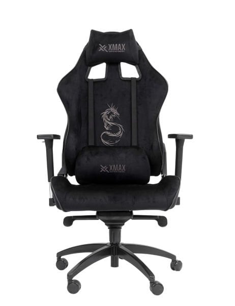 XMAX-Pro / Rio Balerion 4D Kol Orijinal Yarasa Mekanizmalı Siyah Oyuncu Koltuğu / 130 KG TAŞIR - KOL PEDİ VE PUF HEDİYELİ