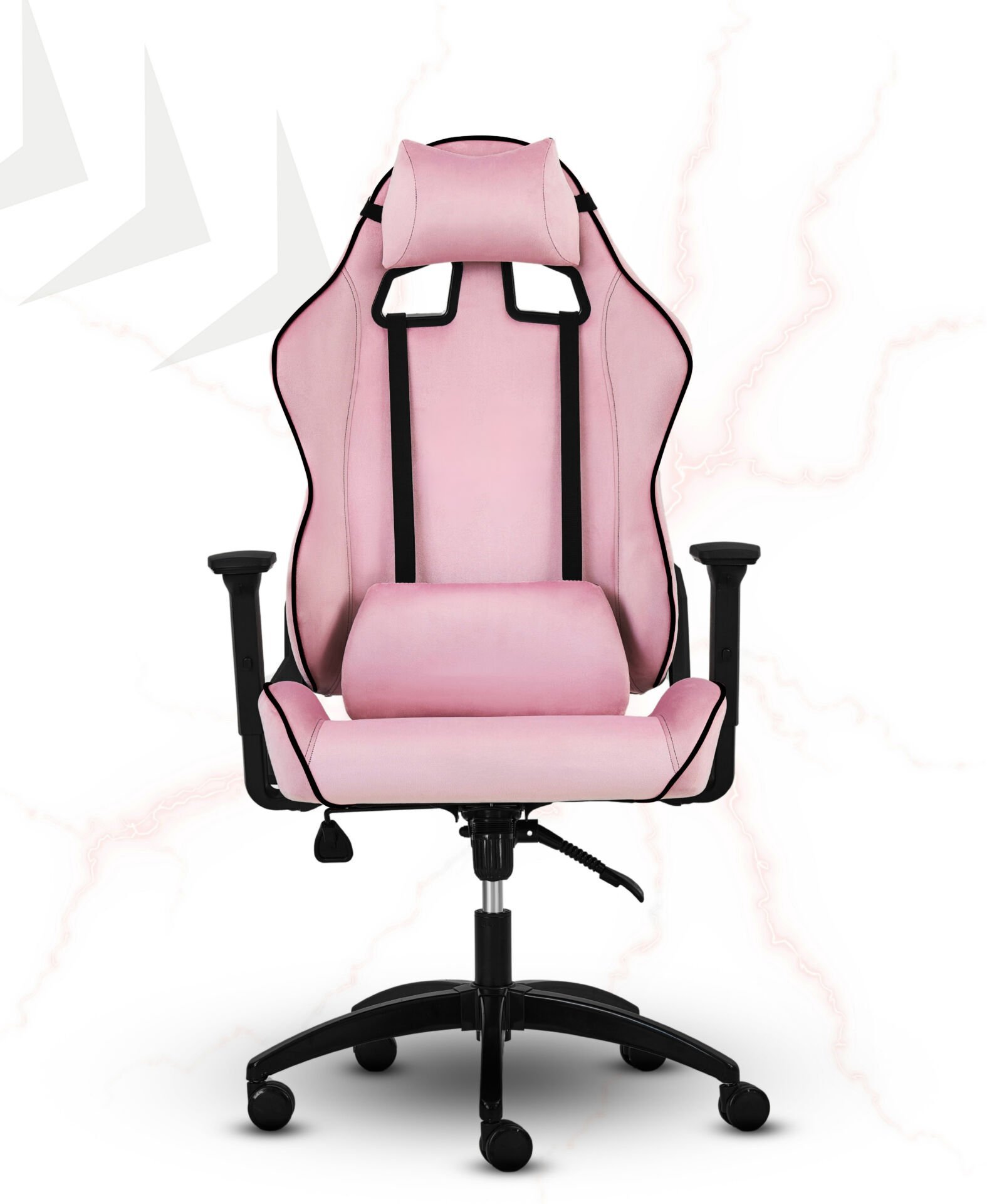 XMAX NO NAME / Rio Balerion Terletmez Kadife Kumaş Pembe Gaming Markasız Sade Oyuncu Koltuğu / 120 Kg Taşır