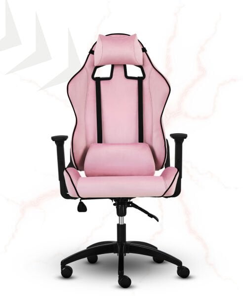 XMAX NO NAME / Rio Balerion Terletmez Kadife Kumaş Pembe Gaming Markasız Sade Oyuncu Koltuğu / 120 Kg Taşır