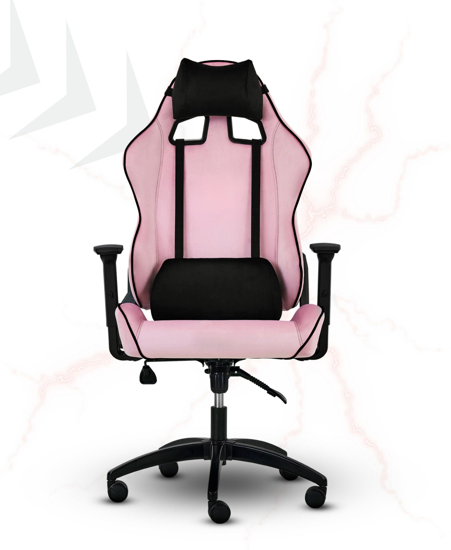 XMAX NO NAME / Rio Balerion Terletmez Kadife Kumaş Pembe Gaming Markasız Sade Oyuncu Koltuğu / 120 Kg Taşır