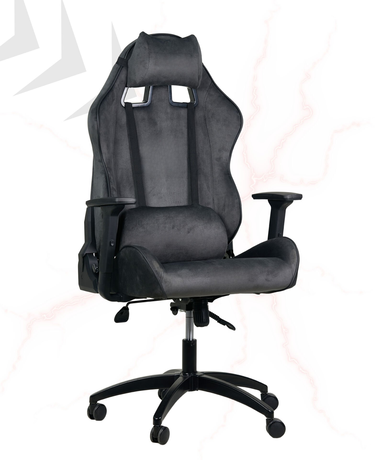 XMAX NO NAME / Rio Balerion Terletmez Kadife Kumaş Koyu Gri Gaming Markasız Sade Oyuncu Koltuğu / 120 Kg Taşır