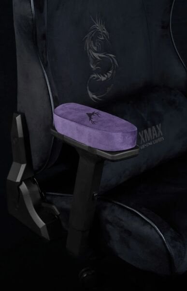 Churchill 3D Koltuk Kol Pedi Kadife Kumaş 32 DNS Yoğun Sünger Mor (Ergonomik Kol Destek)