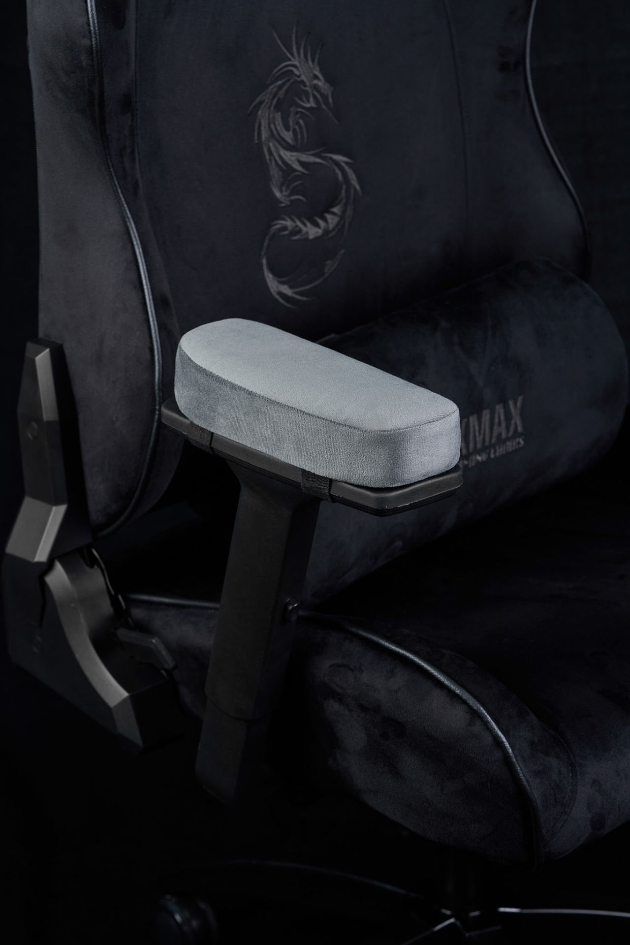 Churchill 3D Koltuk Kol Pedi Kadife Kumaş 32 DNS Yoğun Sünger Açık Gri (Ergonomik Kol Destek)