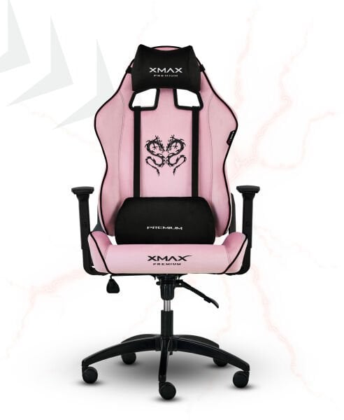 XMAX / Rio Balerion Terletmez Kadife Kumaş Pembe Gaming Oyuncu Koltuğu / 120 Kg Taşır