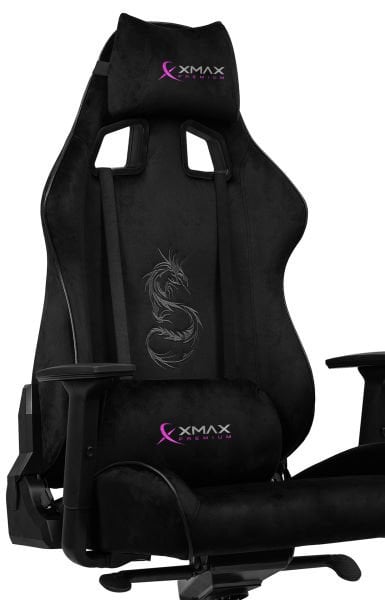 XMAX-Pro / Rio Plus Balerion 4D Kol Orijinal Yarasa Mekanizmalı Siyah Oyuncu Koltuğu / 130 KG TAŞIR - KOL PEDİ VE PUF HEDİYELİ