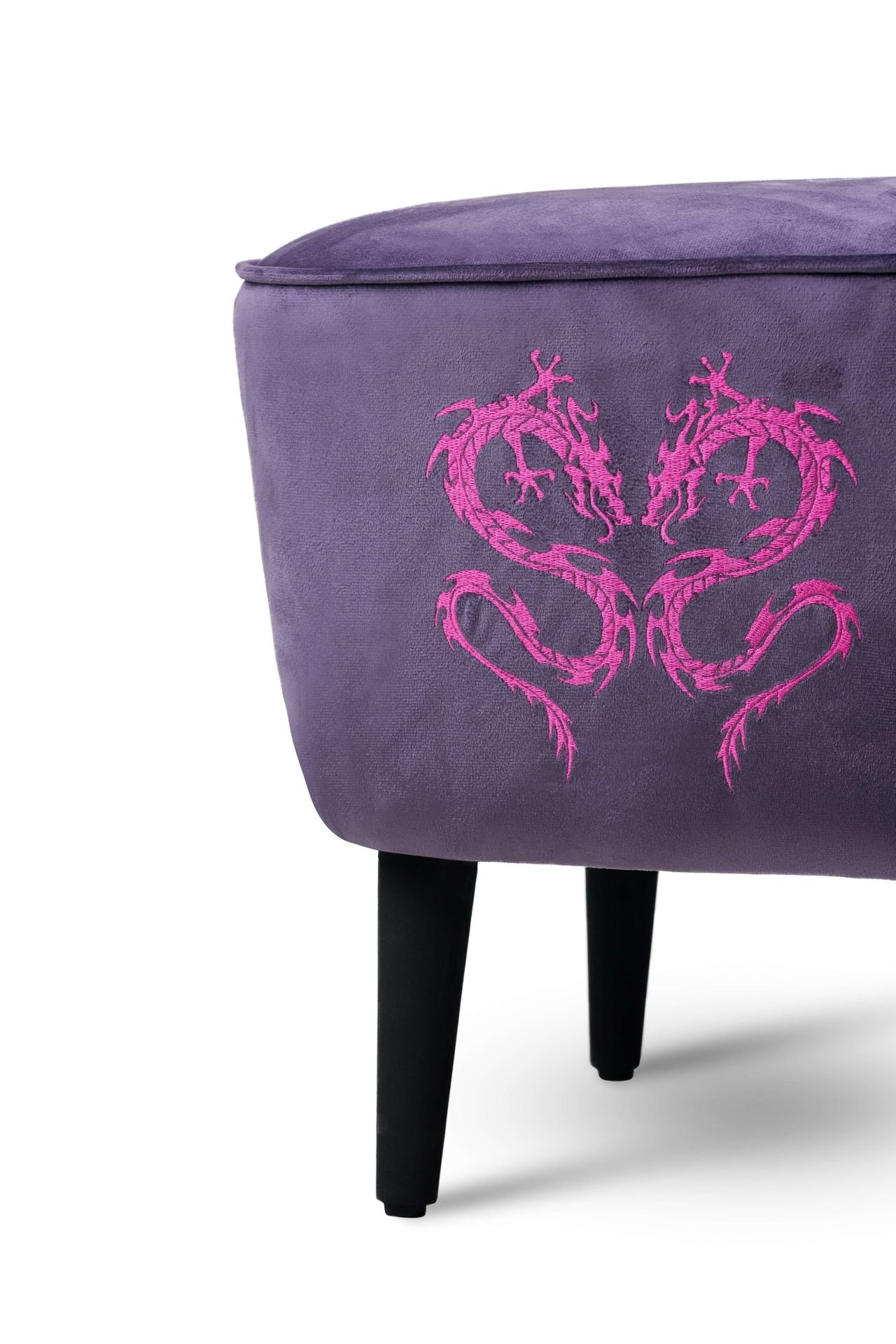 Arya Baby Face Kadife Kumaş Üstü Kalın Süngerli Mor Ayak Uzatma Pufu Mode:9