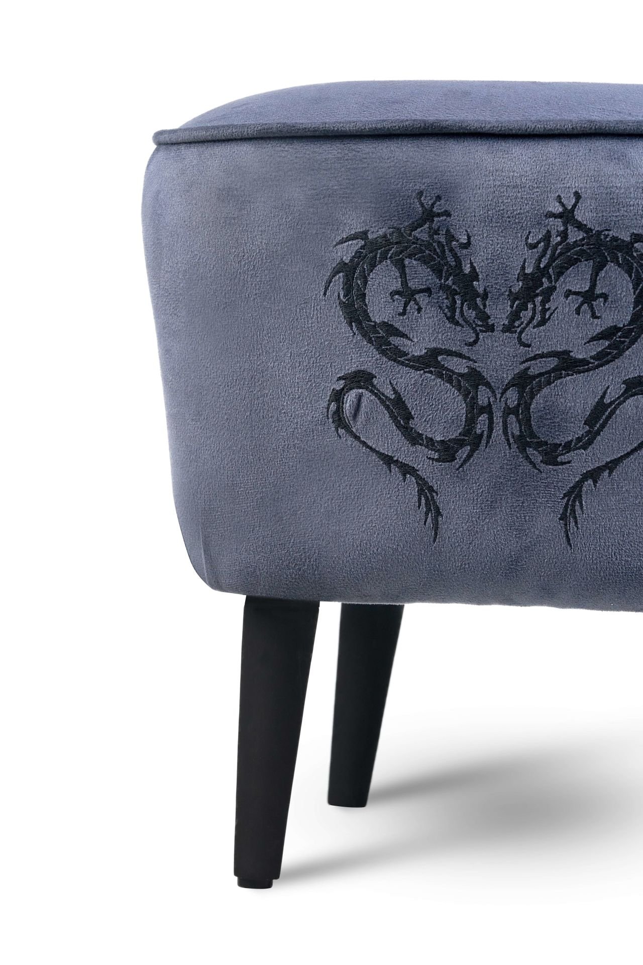 Arya Baby Face Kadife Kumaş Üstü Kalın Süngerli Antrasit Ayak Uzatma Pufu Mode:12