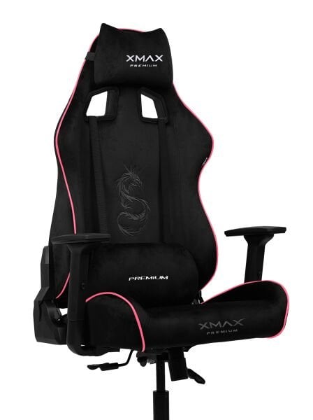 XMAX / Rio Plus Balerion Terletmez Kadife Kumaş Siyah Gaming Oyuncu Koltuğu / 120 Kg Taşır