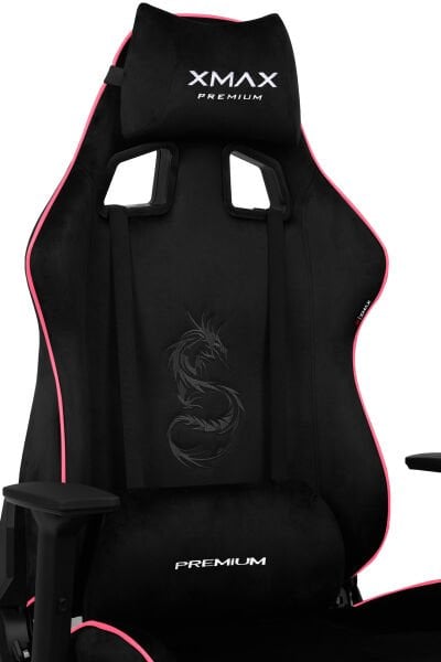 XMAX / Rio Plus Balerion Terletmez Kadife Kumaş Siyah Gaming Oyuncu Koltuğu / 120 Kg Taşır