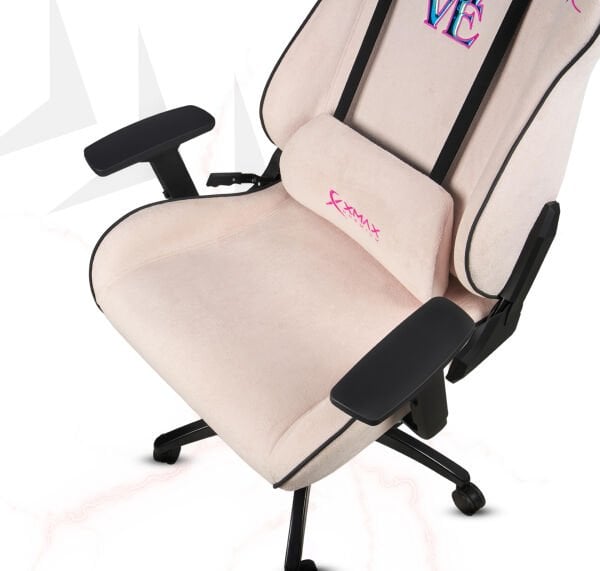 XMAX / Rio Plus Love Açık Pembe Su İtici Lüks Kadife Şönil Kumaş Oyuncu Koltuğu / 120 KG Taşıma