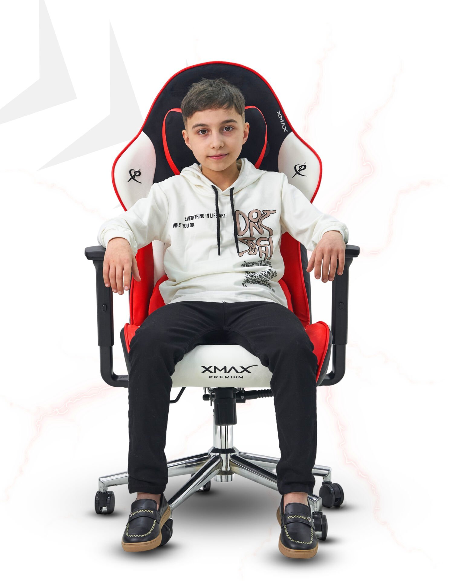 XMAX / Mini Rio Teddy Bear Kumaş Kırmızı Çocuk Oyuncu Koltuğu / 85 KG Taşır