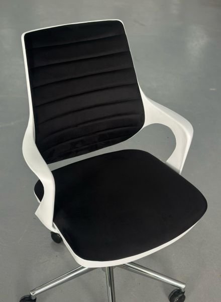 XMAX Oxford Siyah/Beyaz Bilgisayar Sandalyesi Çalışma Koltuğu - 100 KG Taşır