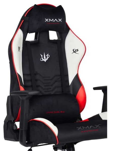 XMAX / Rio Balerion Kırmızı Siyah Kumaş Oyuncu Koltuğu / 100 KG Strong Carrier
