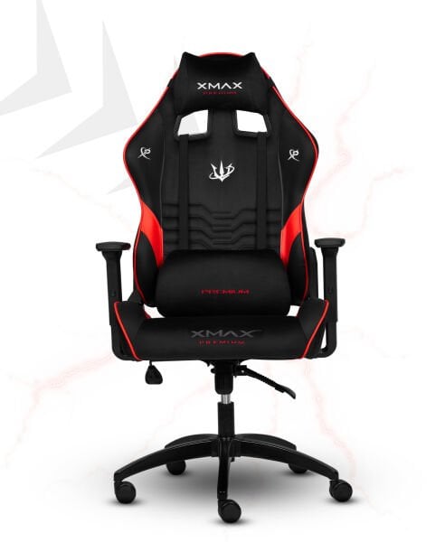 XMAX / Rio Terletmez Kısmi Derili Kadife Kumaş Kırmızı/Siyah Gaming Oyuncu Koltuğu / 120 Kg Taşır