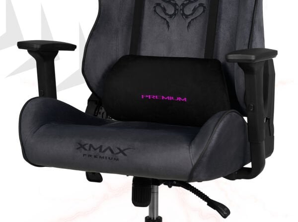 XMAX / Rio Balerion Terletmez Kadife Kumaş Koyu Gri Gaming Oyuncu Koltuğu / 120 Kg Taşır