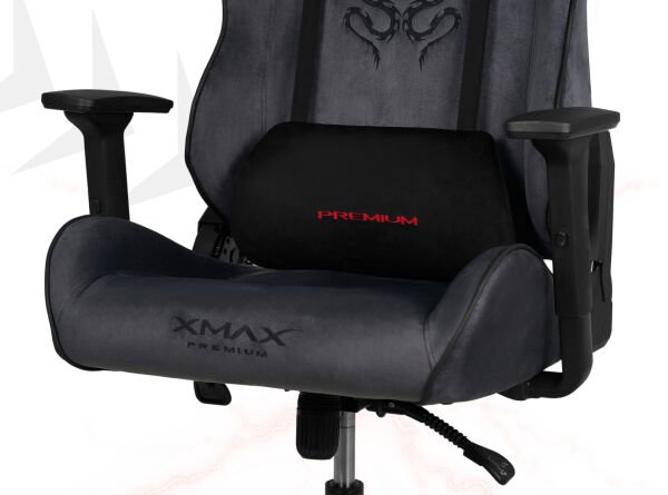 XMAX / Rio Balerion Terletmez Kadife Kumaş Koyu Gri Gaming Oyuncu Koltuğu / 120 Kg Taşır