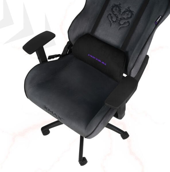 XMAX / Rio Balerion Terletmez Kadife Kumaş Koyu Gri Gaming Oyuncu Koltuğu / 120 Kg Taşır