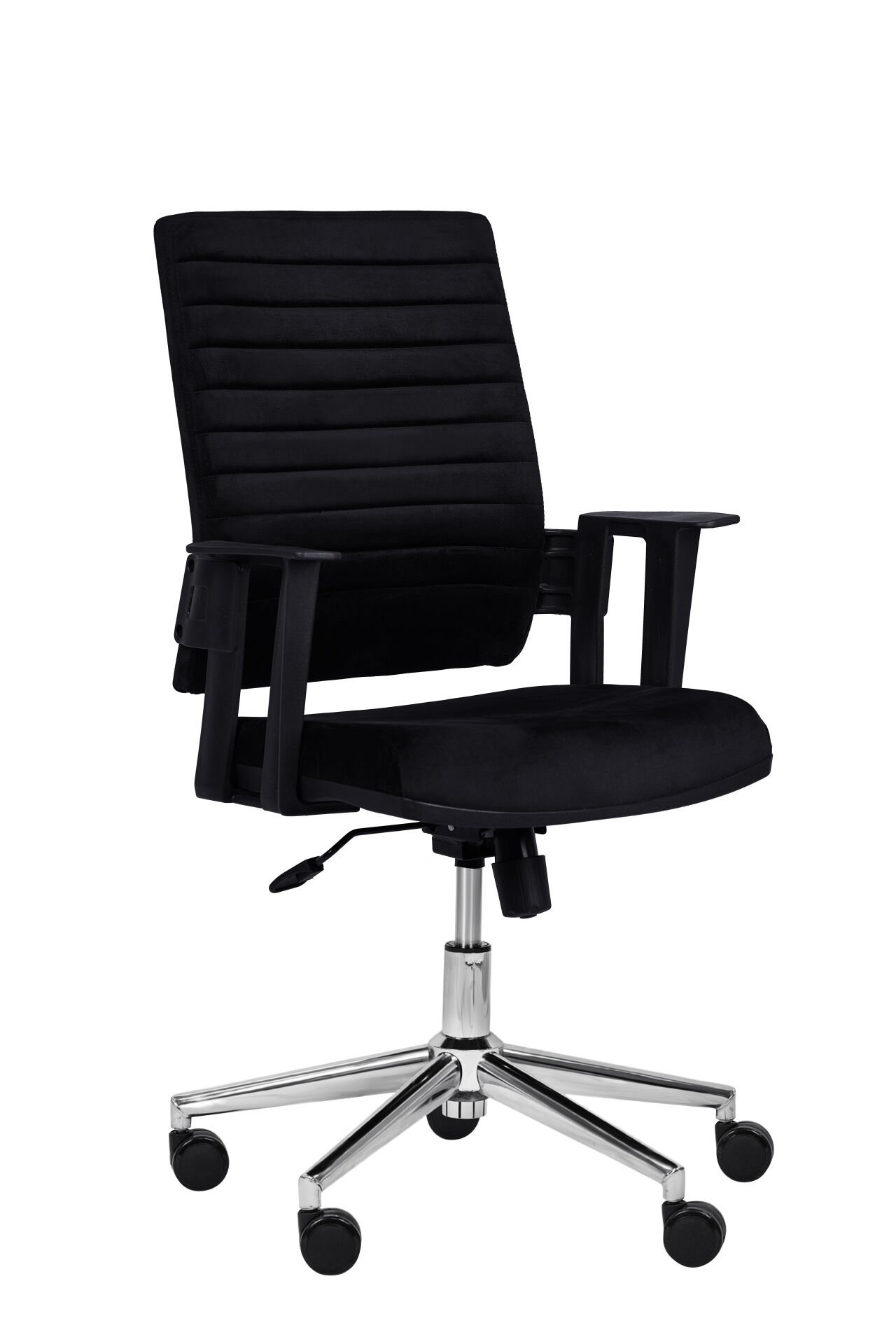 XMAX Siyah Poliüretan Kadife Kumaş Bilgisayar Sandalyesi Çalışma Koltuğu - 120 KG TaşIr