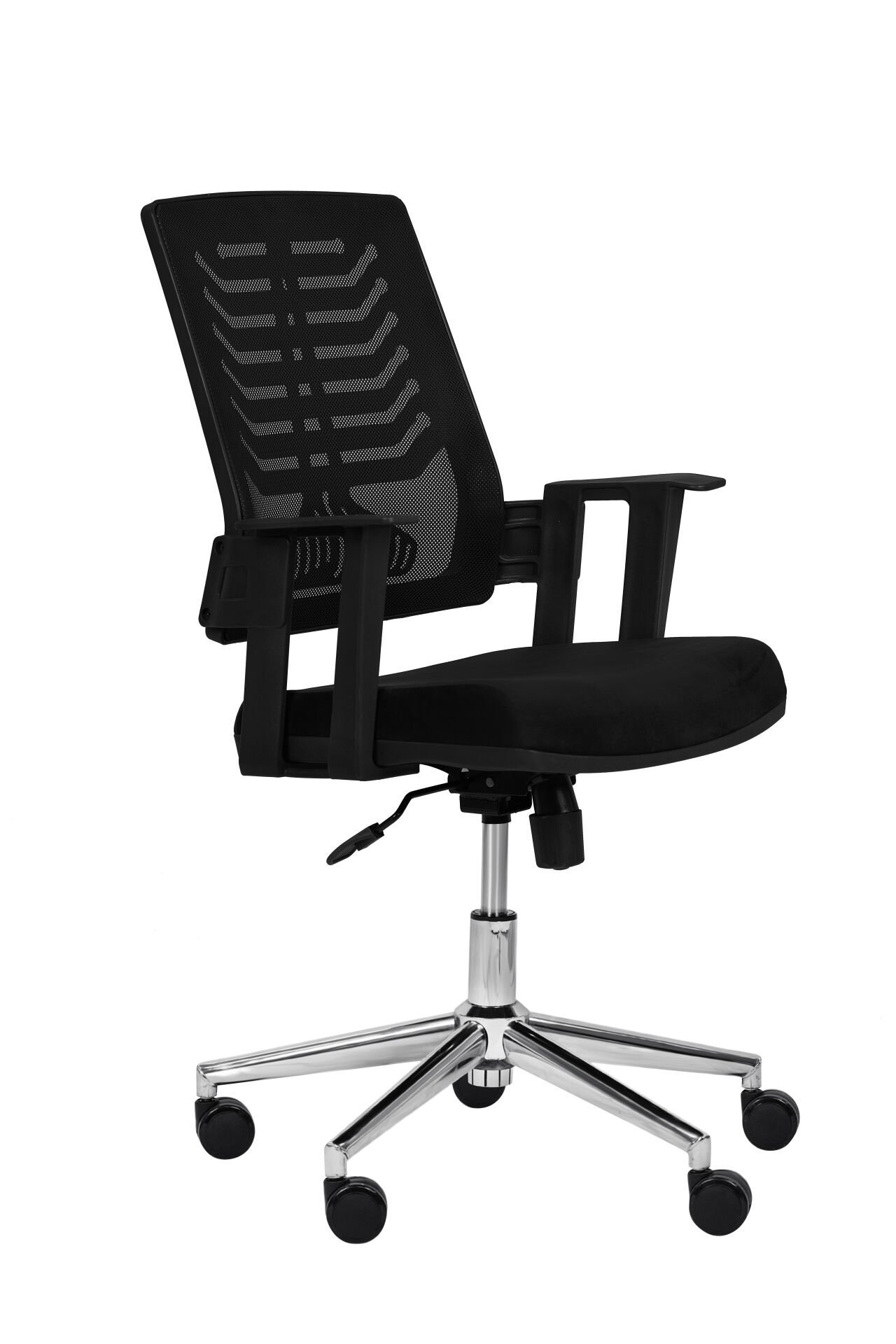 XMAX Siyah Oturak Poliüretan Kadife Kumaş Bilgisayar Sandalyesi Çalışma Koltuğu - 120 KG TaşIr