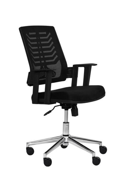 XMAX Siyah Oturak Poliüretan Kadife Kumaş Bilgisayar Sandalyesi Çalışma Koltuğu - 120 KG TaşIr