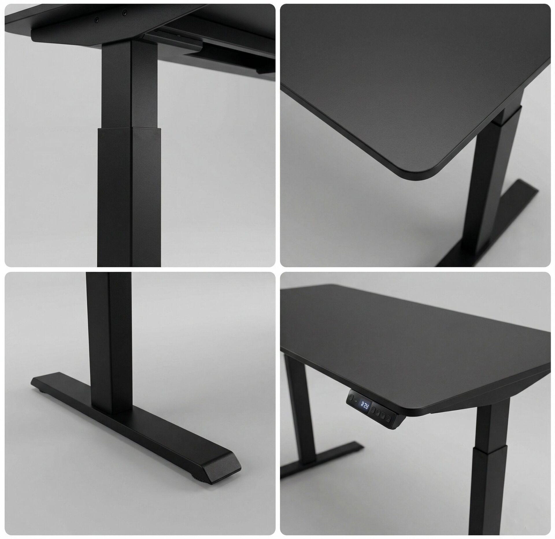 XMAX Zyra Tek Motorlu Elektrikli Yükseklik Ayarlı Masa – Siyah MDF Oyuncu ve Çalışma Masası