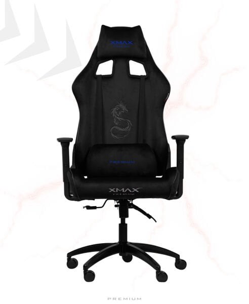 XMAX / Rio Plus Balerion Terletmez Kadife Kumaş Siyah Gaming Oyuncu Koltuğu / 120 Kg Taşır