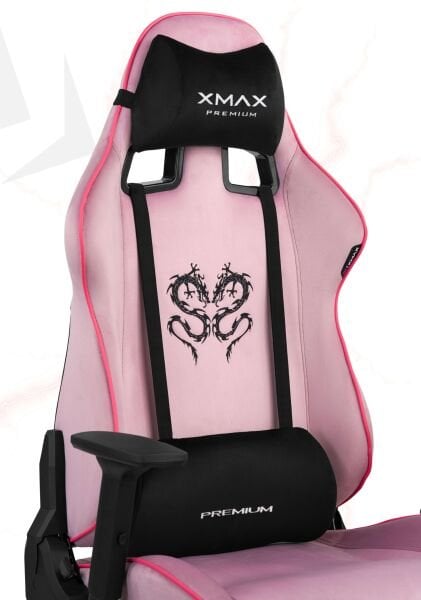 XMAX / Rio Plus Balerion Terletmez Kadife Kumaş Pembe Gaming Oyuncu Koltuğu / 120 Kg Taşır